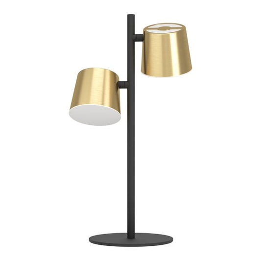 Candeeiro de mesa LED com base em aço e latão ALTAMIRA EGLO