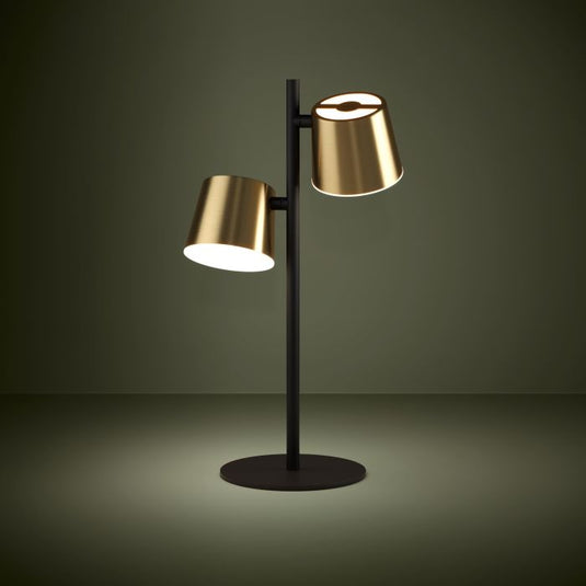 Candeeiro de mesa LED com base em aço e latão ALTAMIRA EGLO