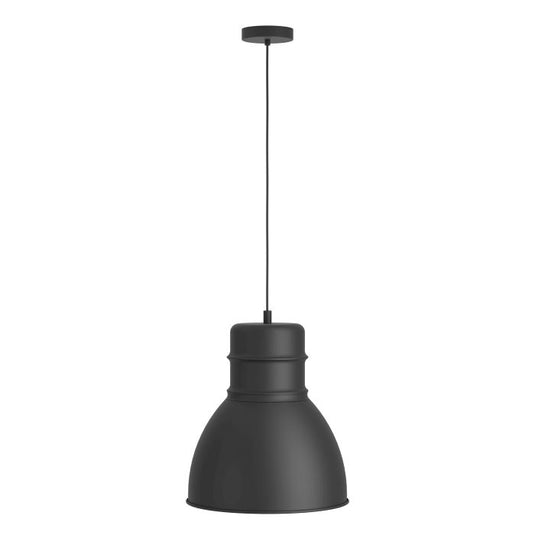 Candeeiro de teto metálico preto com interior branco EBURY EGLO