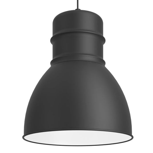 Candeeiro de teto metálico preto com interior branco EBURY EGLO