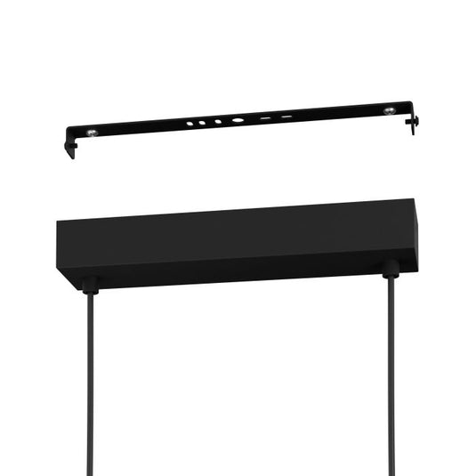 Candeeiro de teto suspenso LED preto com painel acrílico BUCITA EGLO