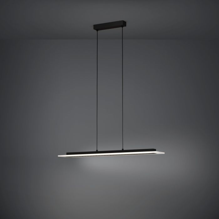 Load image into Gallery viewer, Candeeiro de teto suspenso LED preto com painel acrílico BUCITA EGLO
