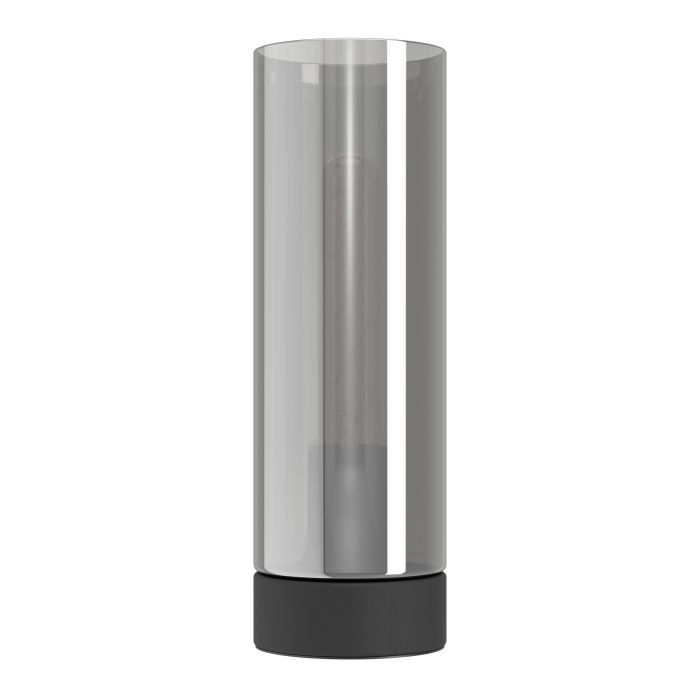 Load image into Gallery viewer, Candeeiro de Mesa com Abajur Cilíndrico Preto Fumado DAMASCO 1 EGLO
