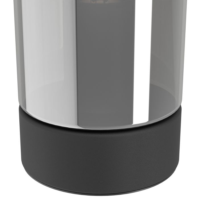 Load image into Gallery viewer, Candeeiro de Mesa com Abajur Cilíndrico Preto Fumado DAMASCO 1 EGLO
