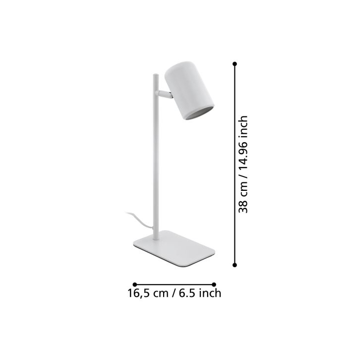 Chargez l'image dans la visionneuse de la galerie, Candeeiro de Mesa LED com Cabeça Ajustável em Metal Branco CEPPINO EGLO
