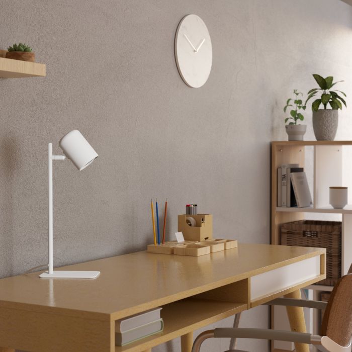 Chargez l'image dans la visionneuse de la galerie, Candeeiro de Mesa LED com Cabeça Ajustável em Metal Branco CEPPINO EGLO
