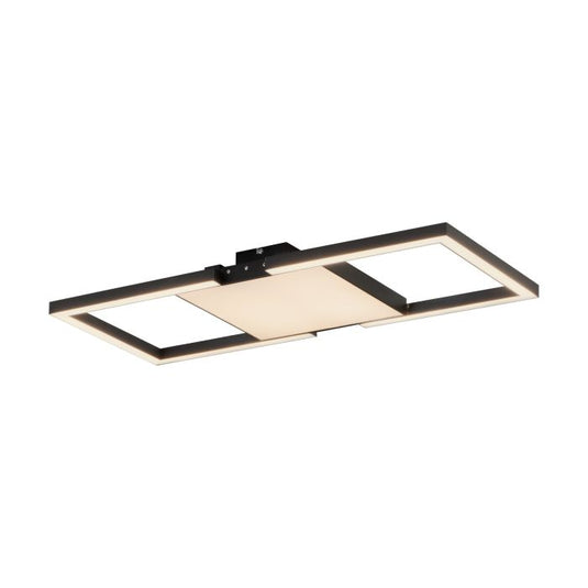 Candeeiro de teto LED com molduras quadradas preto MACELLARA EGLO