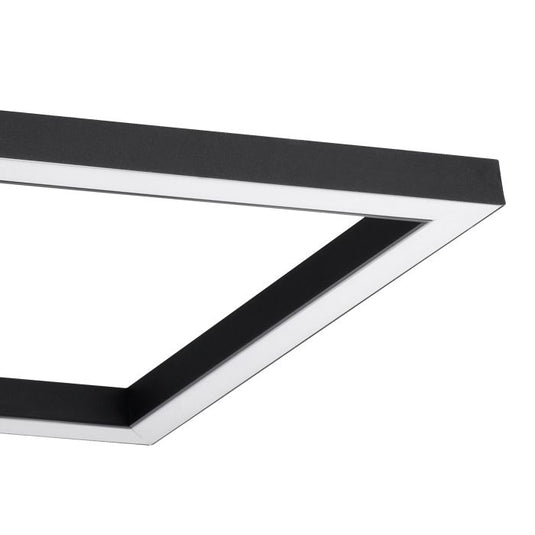 Candeeiro de teto LED com molduras quadradas preto MACELLARA EGLO