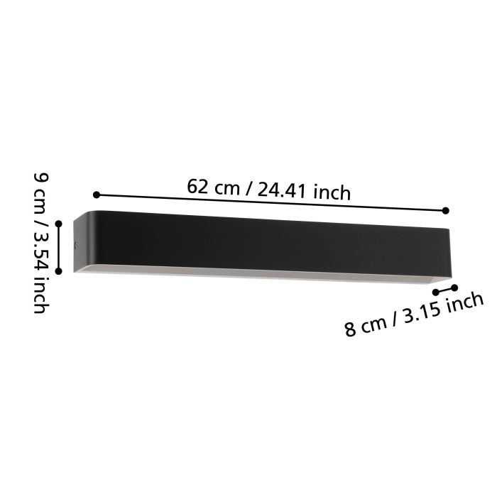 Load image into Gallery viewer, Aplique de Parede LED Preto e Branco SANIA 5 EGLO
