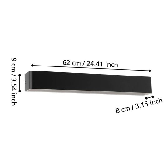 Aplique de Parede LED Preto e Branco SANIA 5 EGLO