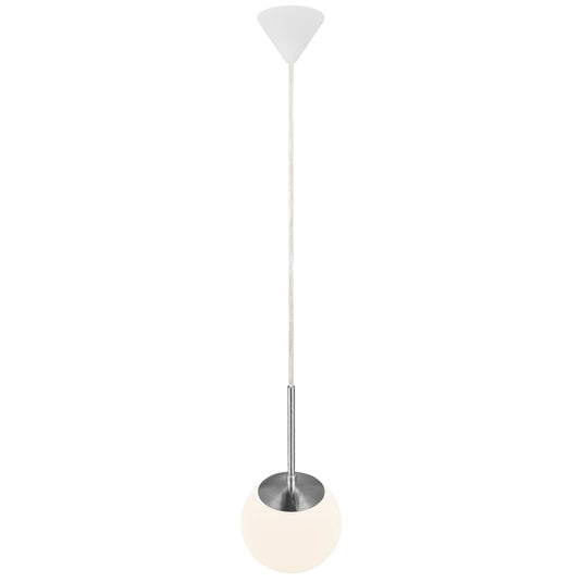 Candeeiro Suspenso Moderno com Vidro Opalino Branco CAFE NORDLUX