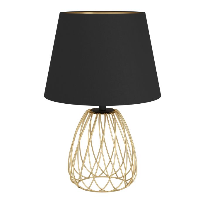 Load image into Gallery viewer, Candeeiro de Mesa com Base de Arame e Abajur Cinzento JAZMINIA EGLO
