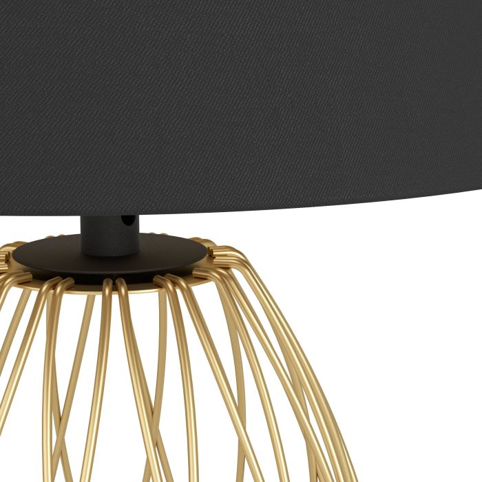 Load image into Gallery viewer, Candeeiro de Mesa com Base de Arame e Abajur Cinzento JAZMINIA EGLO
