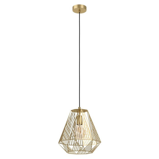Candeeiro de teto com abajur dourado escovado em forma de diamante STYPE EGLO