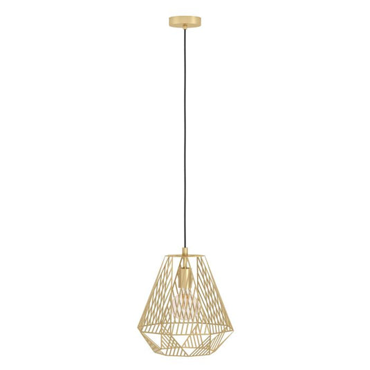Candeeiro de teto com abajur dourado escovado em forma de diamante STYPE EGLO