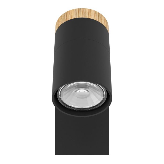 Load image into Gallery viewer, Foco LED de Parede ou Teto com Madeira e Metal Preto CARTAGENA EGLO
