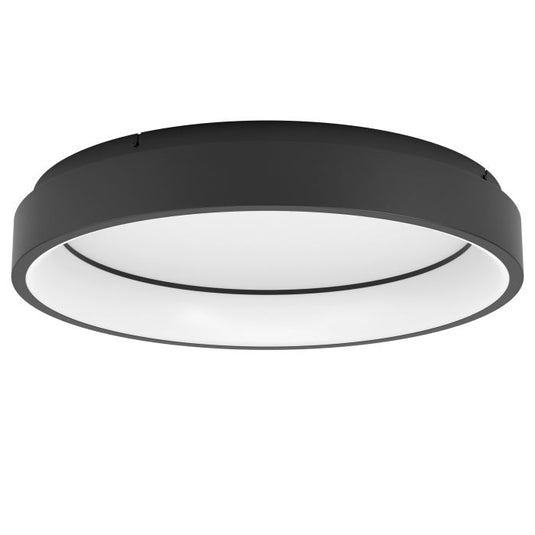 Candeeiro de teto LED em anel preto com luz personalizável MARGHERA-Z EGLO