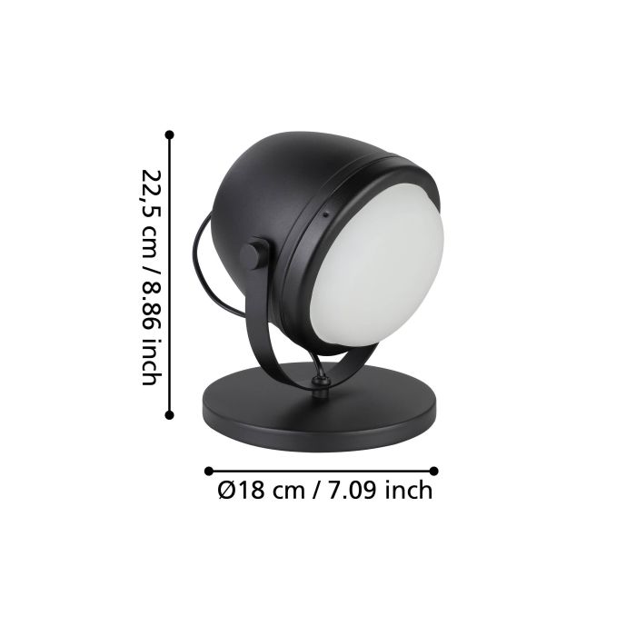 Chargez l'image dans la visionneuse de la galerie, Candeeiro de Mesa com Foco Regulável e Metal Preto UPANEMA EGLO
