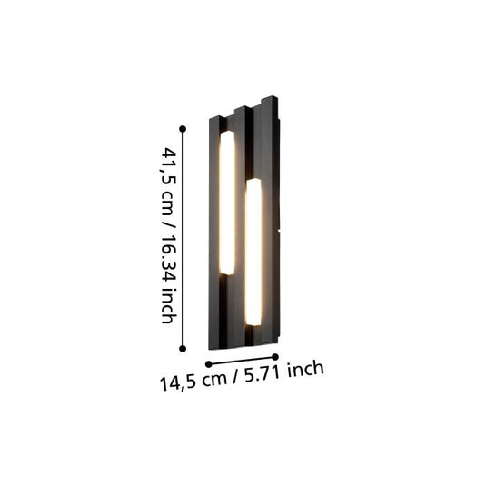 Aplique de Parede LED Exterior Preto FANDINA EGLO