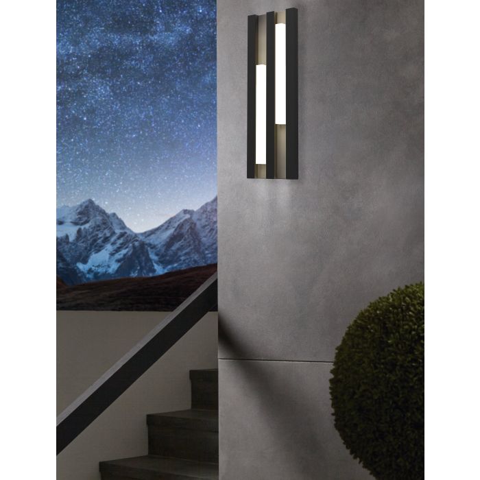 Load image into Gallery viewer, Aplique de Parede LED Exterior Preto FANDINA EGLO
