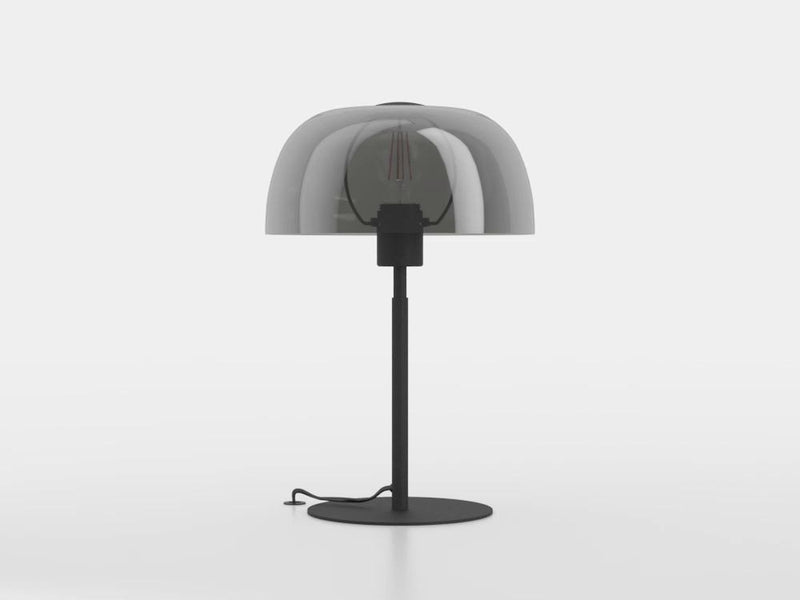 Chargez l'image dans la visionneuse de la galerie, Candeeiro de Mesa com Base em Metal Preto e Abajur em Vidro Fumado SOLO 2 EGLO
