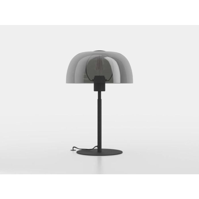 Chargez l'image dans la visionneuse de la galerie, Candeeiro de Mesa com Base em Metal Preto e Abajur em Vidro Fumado SOLO 2 EGLO
