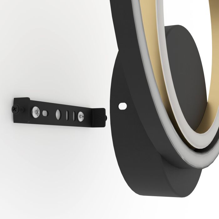 Cargue la imagen en el visor de la galería, Aplique de Parede LED Preto e Dourado LANACERA EGLO
