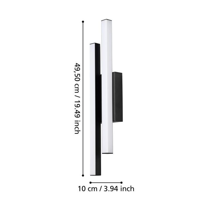 Load image into Gallery viewer, Aplique de Parede Exterior LED em Aço Zincado Preto SERRICELLA EGLO
