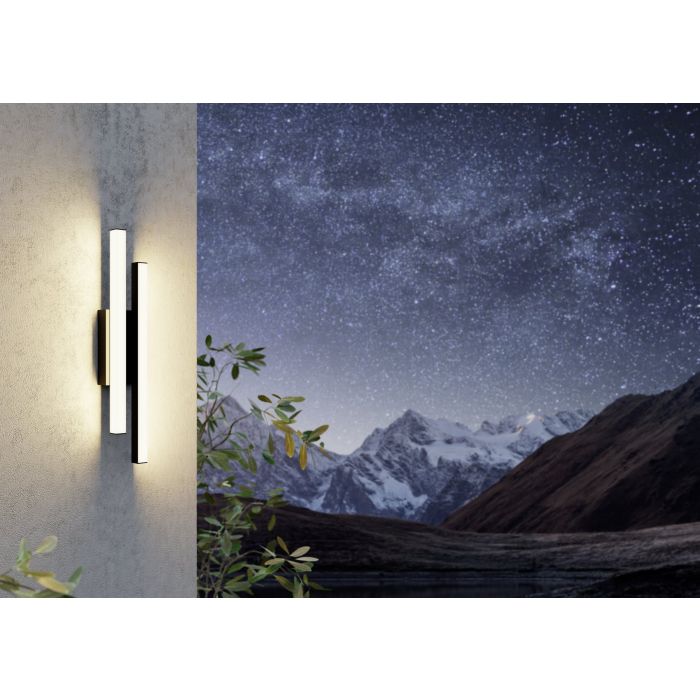 Load image into Gallery viewer, Aplique de Parede Exterior LED em Aço Zincado Preto SERRICELLA EGLO
