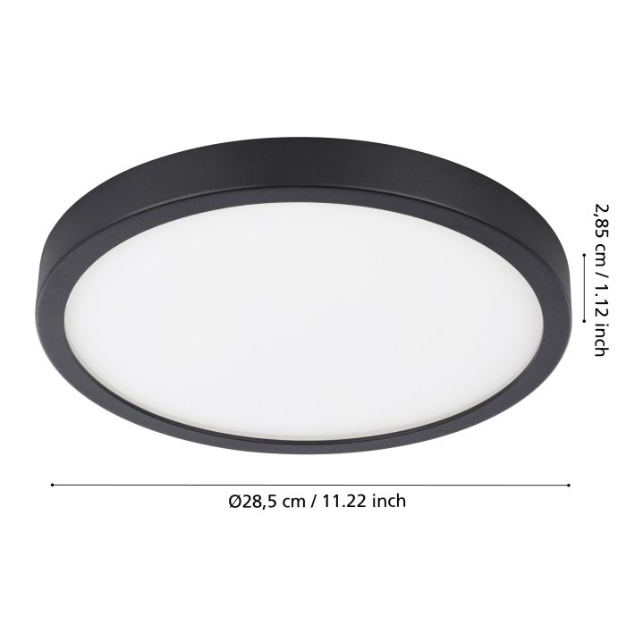 Load image into Gallery viewer, Foco de Superfície LED Preto com Luz Branca Quente ARGOLIS 2 EGLO
