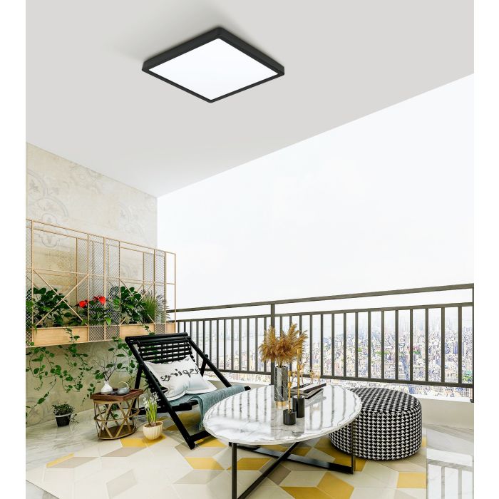 Load image into Gallery viewer, Foco de Superfície LED Preto com Proteção IP44 ARGOLIS 2 EGLO
