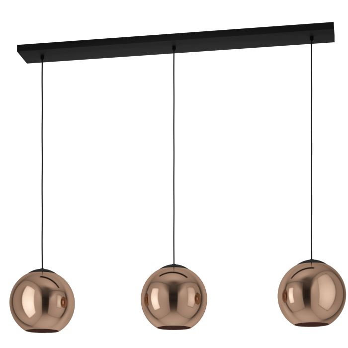 Load image into Gallery viewer, Candeeiro de teto suspenso com vidro cobre CORDOBA EGLO

