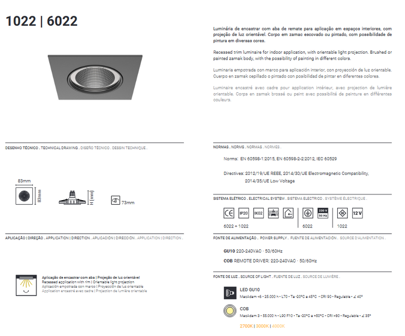 Load image into Gallery viewer, Projetor Orientável para Encastrar com Lâmpada GU10 TROMILUX
