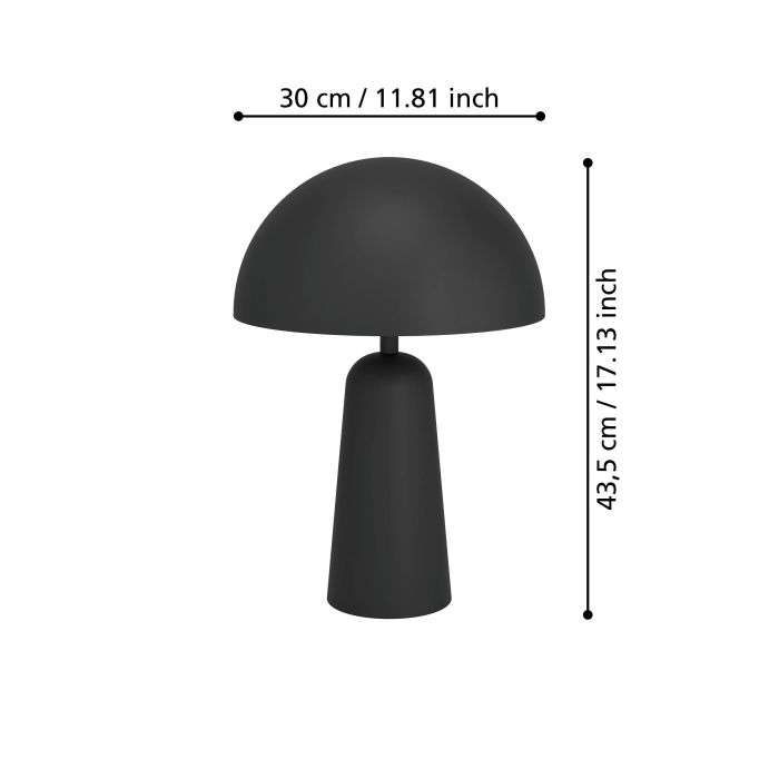 Load image into Gallery viewer, Candeeiro de Mesa com Base Cónica e Abajur Abobadado ARANZOLA EGLO
