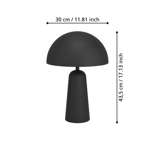 Candeeiro de Mesa com Base Cónica e Abajur Abobadado ARANZOLA EGLO