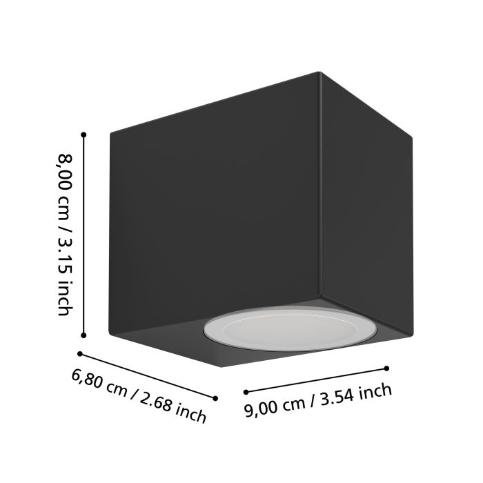 Load image into Gallery viewer, Aplique de Parede Exterior Preto com Lâmpada GU10 JABAGA EGLO
