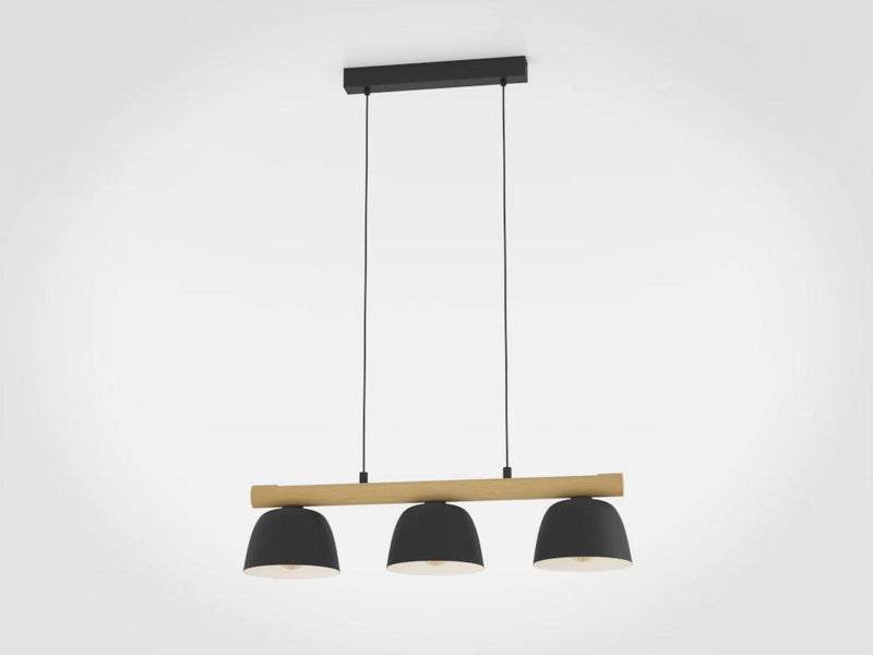 Carregue imagem no visualizador da galeriaCandeeiro de teto suspenso com madeira e metal SHERBURN EGLO

