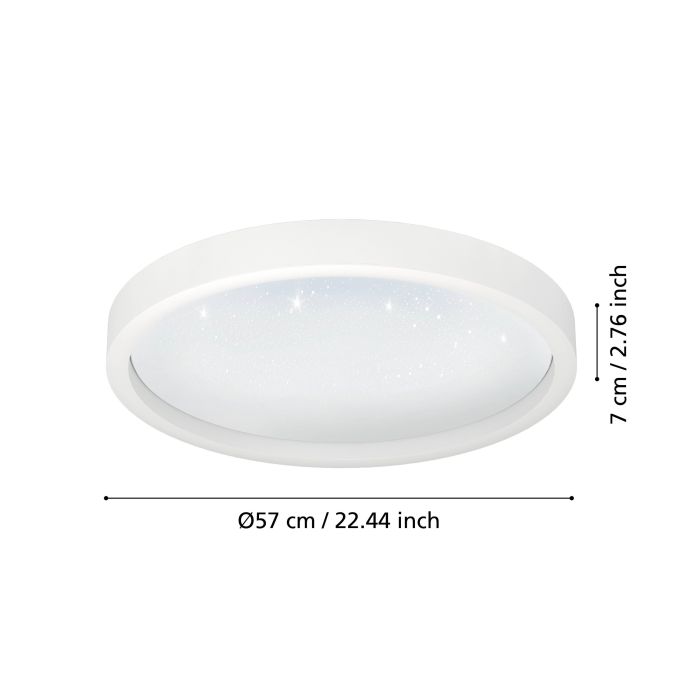 Cargue la imagen en el visor de la galería, Candeeiro de teto LED com luz ajustável e efeito cintilante MONTEMORELOS-Z EGLO

