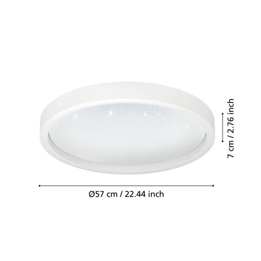Candeeiro de teto LED com luz ajustável e efeito cintilante MONTEMORELOS-Z EGLO