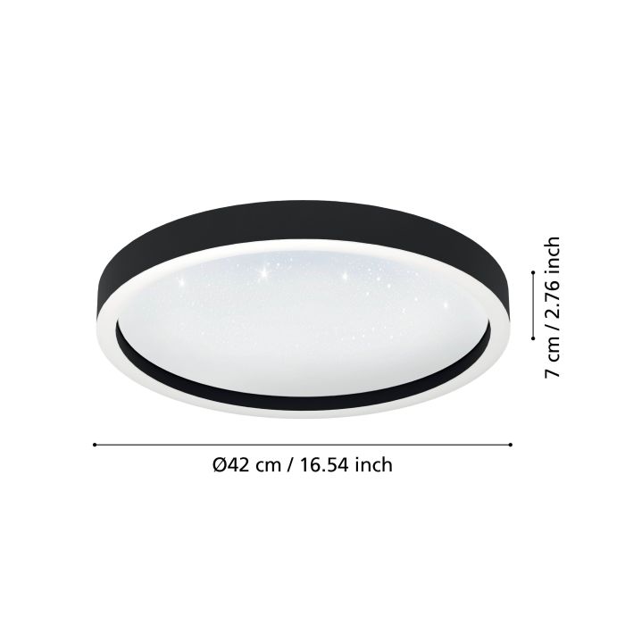 Chargez l'image dans la visionneuse de la galerie, Candeeiro de teto LED com luz ajustável e efeito cintilante MONTEMORELOS-Z EGLO
