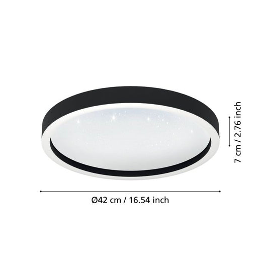 Candeeiro de teto LED com luz ajustável e efeito cintilante MONTEMORELOS-Z EGLO