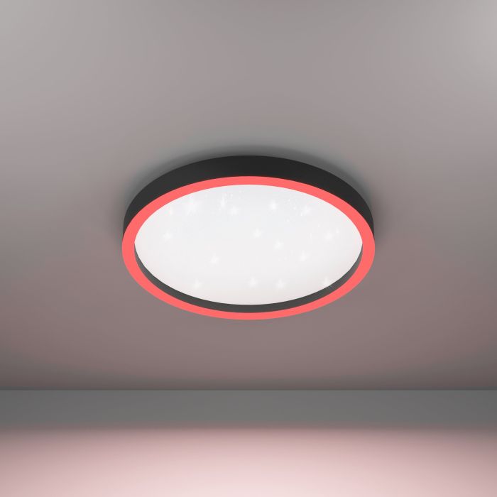 Chargez l'image dans la visionneuse de la galerie, Candeeiro de teto LED com luz ajustável e efeito cintilante MONTEMORELOS-Z EGLO
