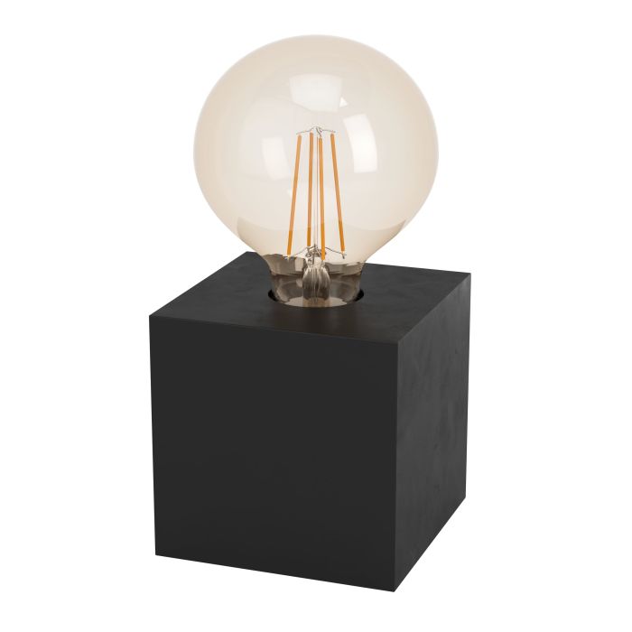 Load image into Gallery viewer, Candeeiro de Mesa com Base em Madeira Preta Mate PRESTWICK 2 EGLO
