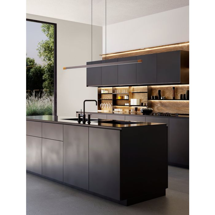 Load image into Gallery viewer, Candeeiro de teto suspenso com LED e madeira LISCIANA EGLO
