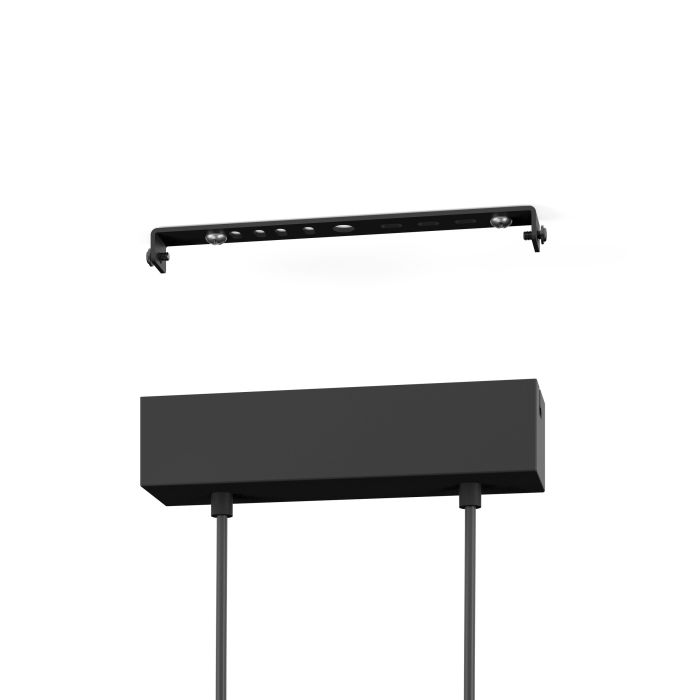 Load image into Gallery viewer, Candeeiro de teto suspenso LED em metal preto e madeira PANAGRIA EGLO
