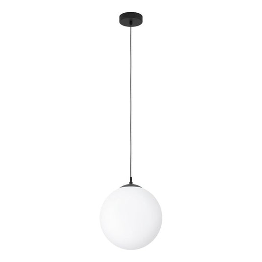 Candeeiro de Teto Suspenso RONDO com Globo de Vidro Opalino Branco