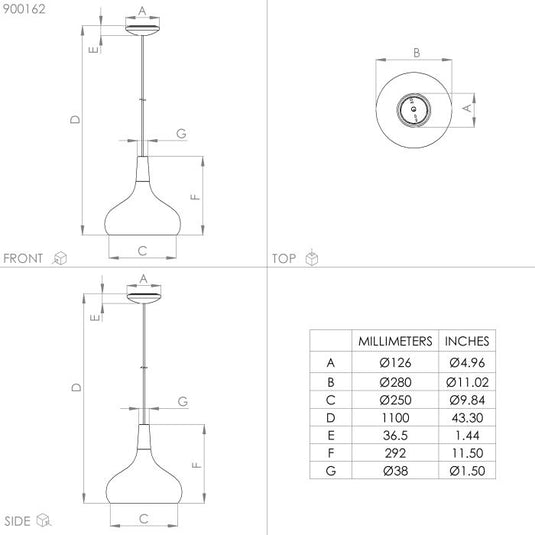 Candeeiro de teto suspenso SABINAR em metal preto e madeira castanha, 28 cm