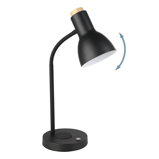 Candeeiro de Mesa LED com Carregamento QI e Madeira VERADAL-QI EGLO