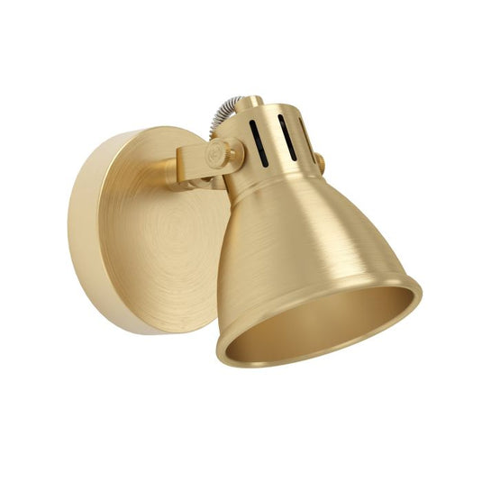 Foco LED de Parede com Suporte Metálico Latão Escovado SERAS EGLO