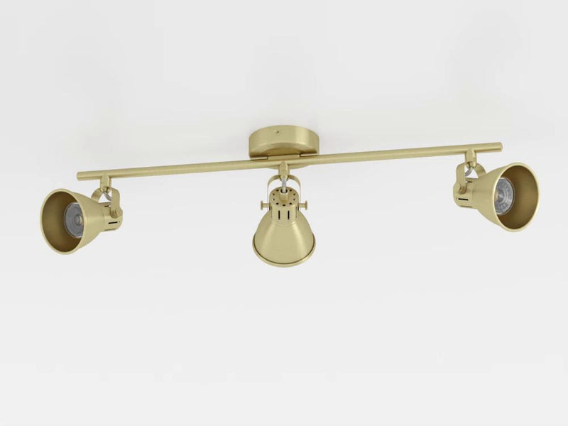 Load image into Gallery viewer, Foco LED de Teto com Latão Escovado e Projetores Reguláveis SERAS EGLO
